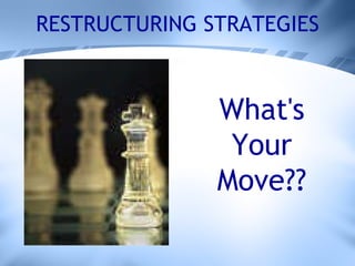RESTRUCTURING STRATEGIES What's Your Move?? 