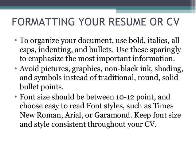 best font style for resumes