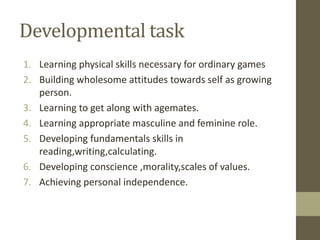 Learning And Development Tasks Seminar on developmental task and special needs fromppt | PPTX