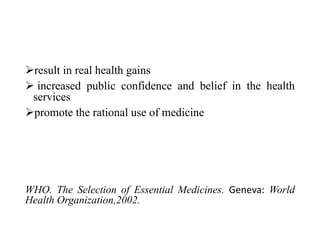 Seminar on essential medicine | PPT