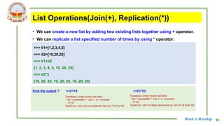 Brief Explanation On List and Dictionaries of Python | PPT