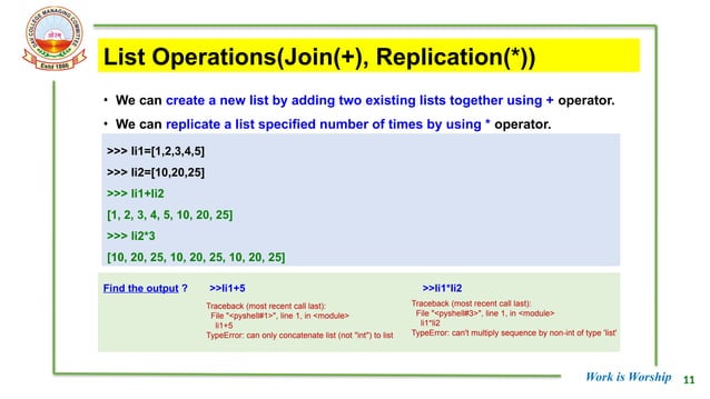 Brief Explanation On List and Dictionaries of Python | PPTX