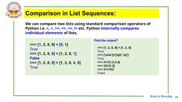 Brief Explanation On List and Dictionaries of Python | PPTX