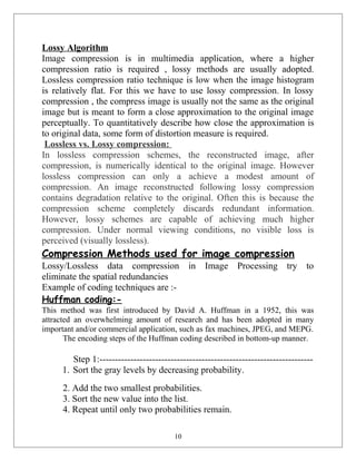 Seminar Report on image compression | DOC