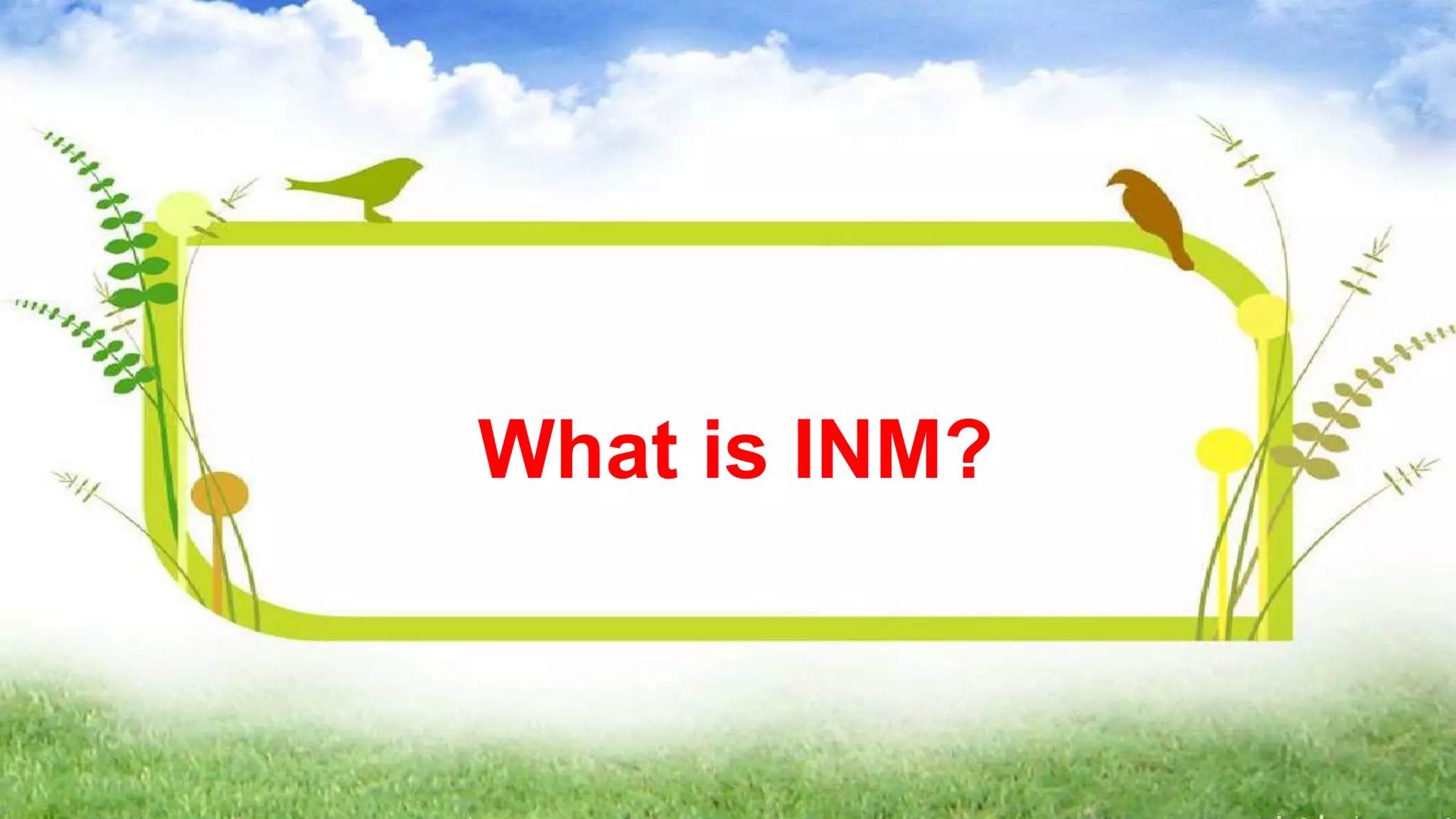 What is INM?
 