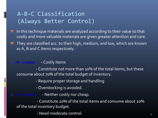 Cheap Classification Seminar on inventory management by kailash vilegave | PPT
