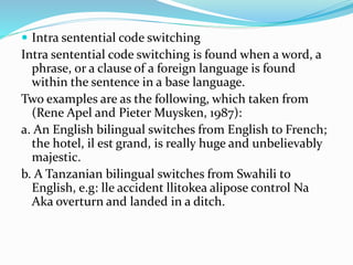 Code-Mixing and Code Switching | PPT