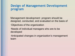 Seminar on management development | PPT