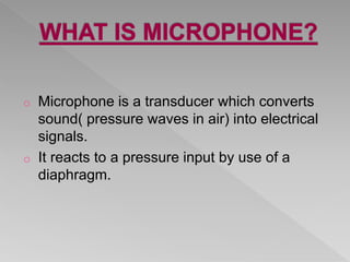 carbon microphone ppt | PPTX