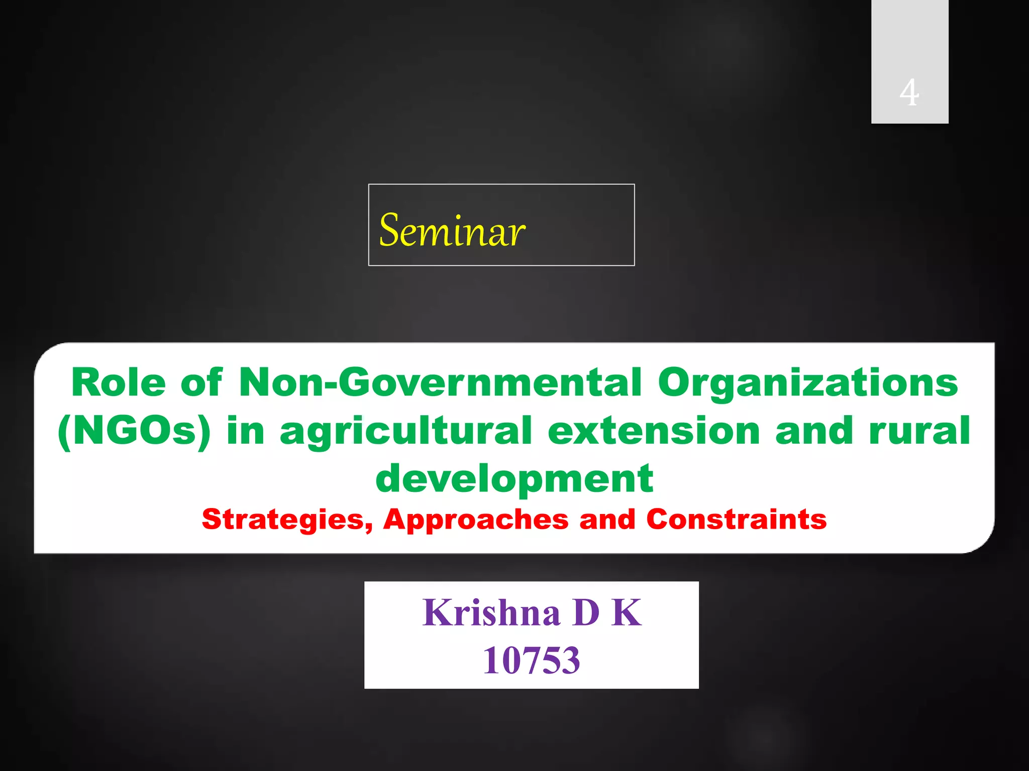 role of non governmental organisation in rural development and ...