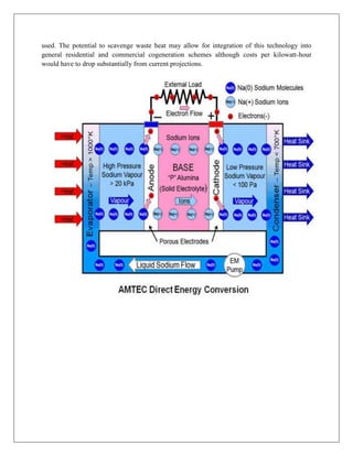 used. The potential to scavenge waste heat may allow for integration of this technology into
general residential and commercial cogeneration schemes although costs per kilowatt-hour
would have to drop substantially from current projections.

 