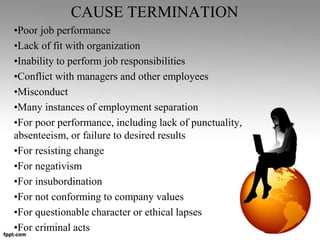 Poor Employability Seminar on personnel policies, Termination And Staff Developmental ...