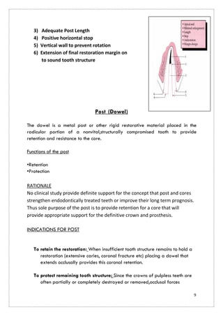 SEMINAR ON POST AND CORE pdf.pdf