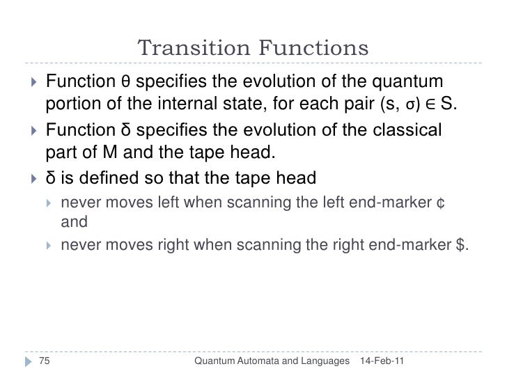 Seminar on quantum automata and Languages