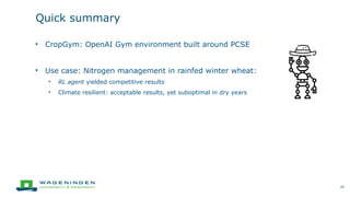 Climate Resilient Nitrogen Management Using Reinforcement Learning and ...