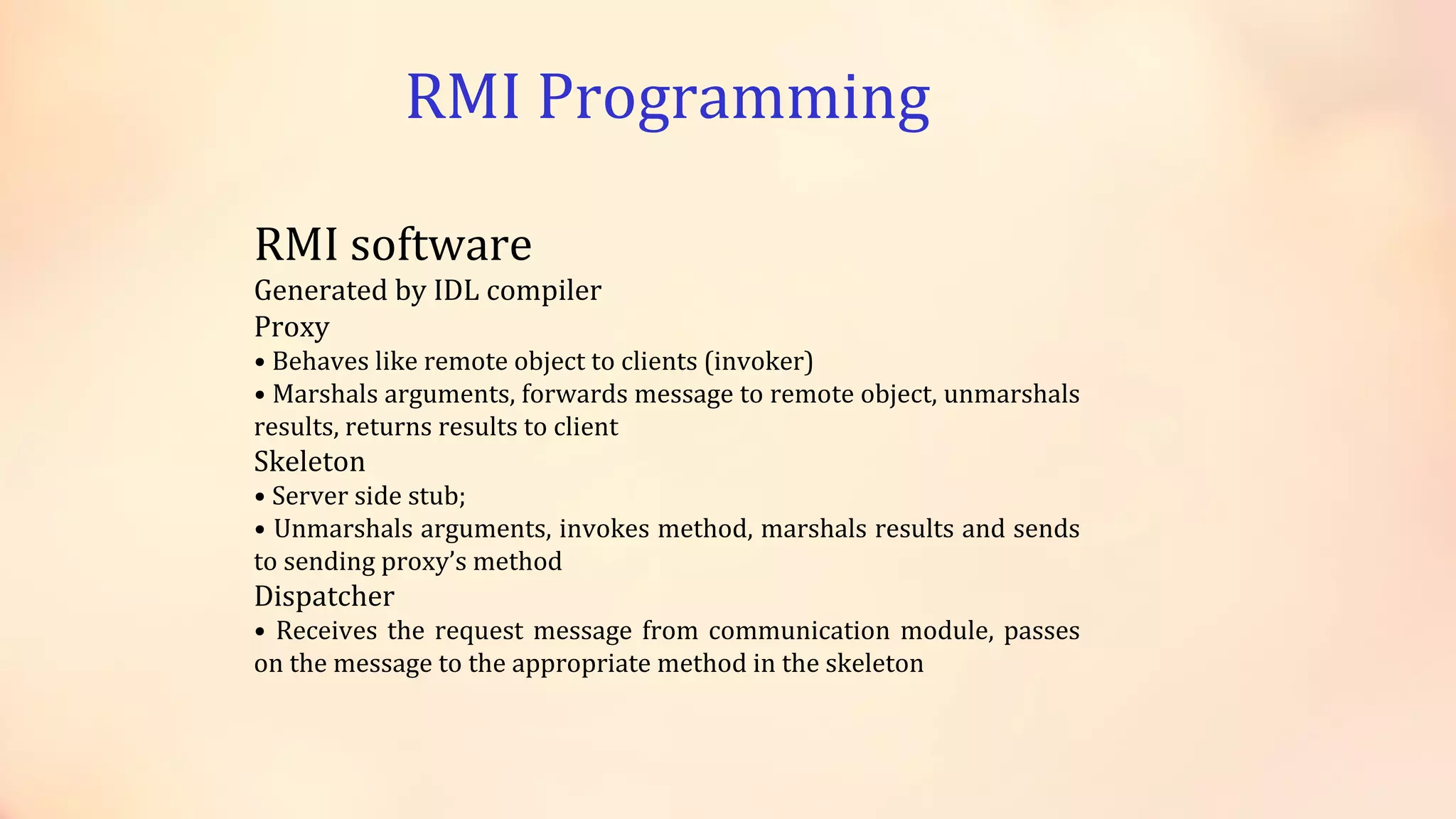 remote method invocation | PPT