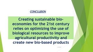 Role of biotechnology for sustainable AGRICULTURE | PPTX