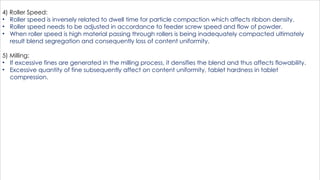 Roll Compactor used in dry granulation technique | PPTX