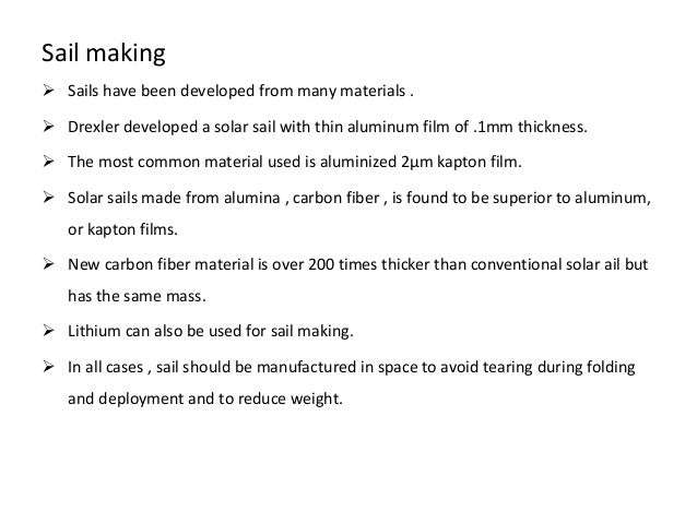 Seminar on solar sail