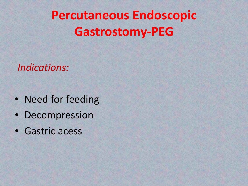 Seminar on stamm, janeway & PE gastrostomy