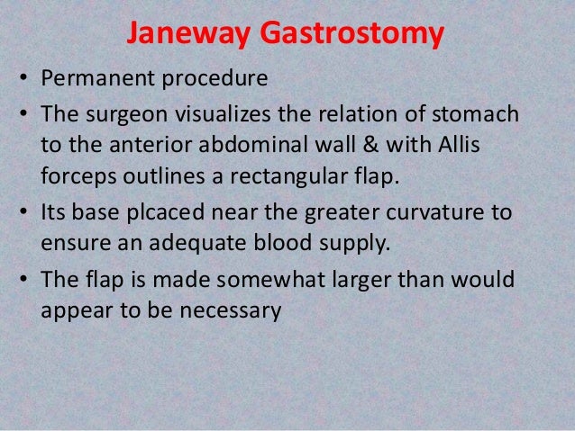 Seminar On Stamm Janeway Pe Gastrostomy