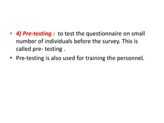 Seminar on survey methods | PPTX