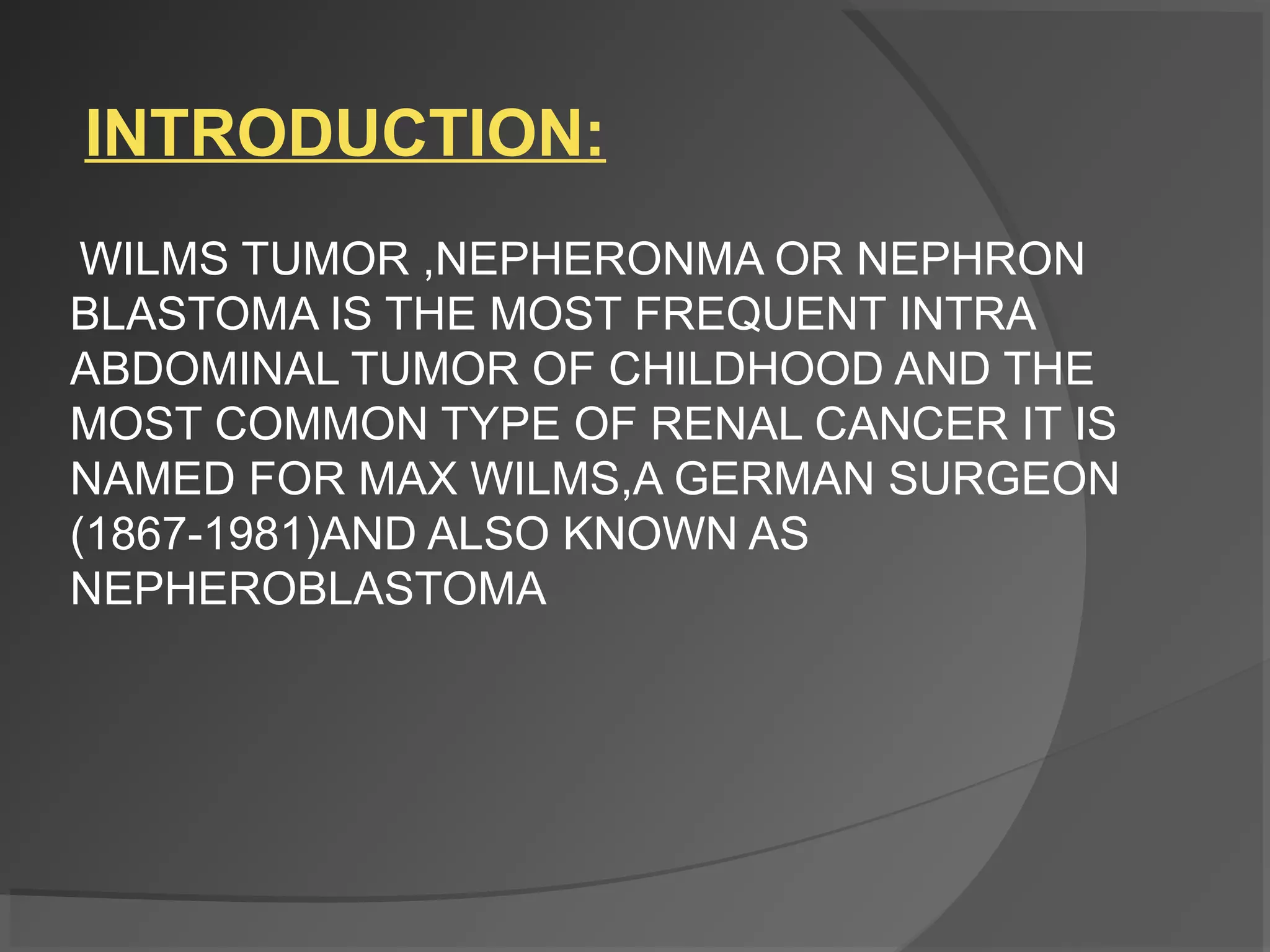 Wilms tumor | PPT