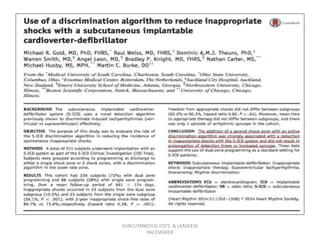 SUBCUTANEOUS ICD'S & LEADLESS
PACEMAKER
 