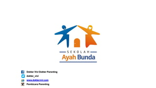 Dokter Vivi Dokter Parenting
dokter_vivi
www.doktervivi.com
Pembicara Parenting
 