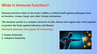 Role Of Nutrition In Immune Function.... | PDF