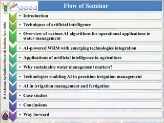 HARNESSING AI - DRIVEN ALGORITHMS FOR SUSTAINABLE WATER MANAGEMENT | PDF