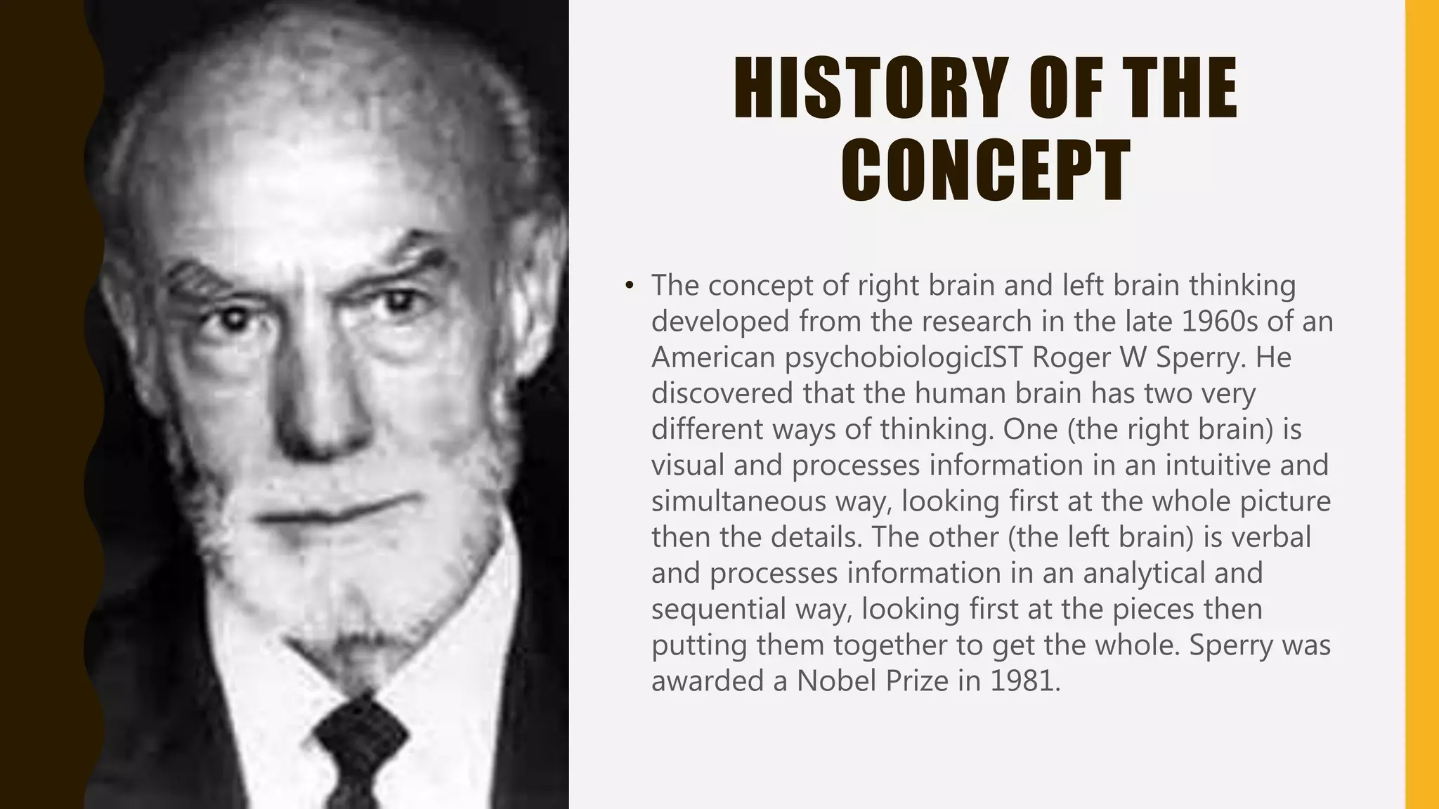 Brain hemispheres and information process | PPTX