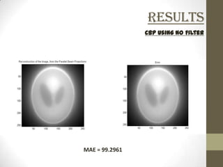 Results
                CBP using No Filter




MAE = 99.2961
 