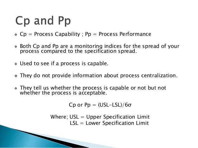 Six Sigma : Process Capability