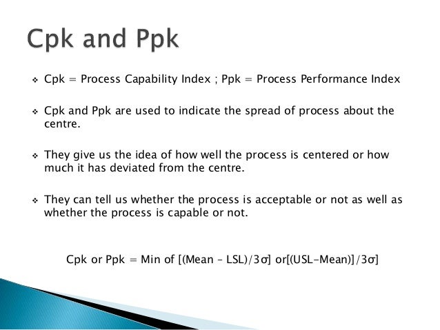 process capability index