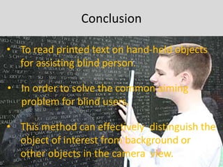 PORTABLE CAMERA-BASED ASSISTIVE TEXT AND PRODUCT LABEL READING FROM ...