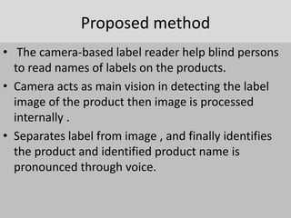 PORTABLE CAMERA-BASED ASSISTIVE TEXT AND PRODUCT LABEL READING FROM ...