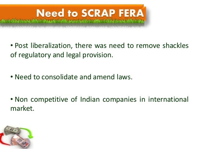 Fema provision for forex outward remittance