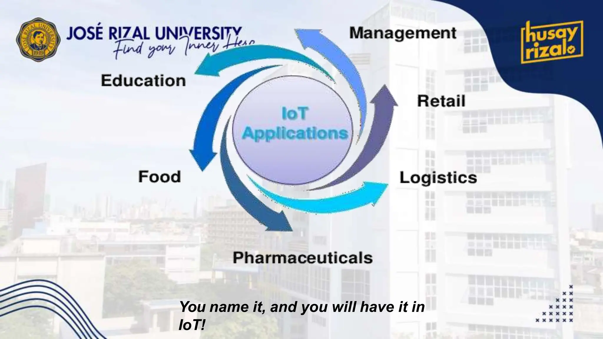 You name it, and you will have it in
IoT!
 