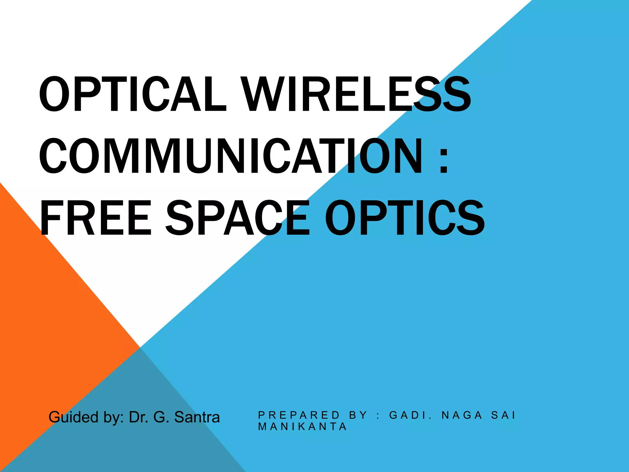 wireless optical communication PPT