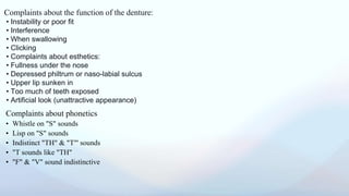 Complete denture and denture material Seminar | PPTX