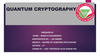 Quantum Cryptography and its Applications | PDF