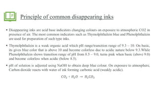 Examination of Disappearing Ink Writting | PPT