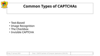 Comprehensive Seminar on CAPTCHA: Types, Advantages, and Applications ...