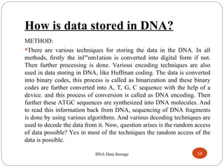 Seminar PPT on DNA Data Storage.ppt