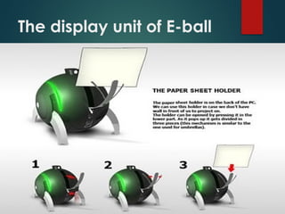 The display unit of E-ball
 