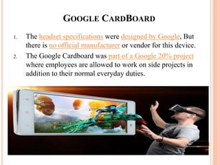Seminar ppt on google cardboard
