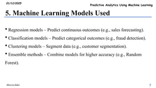 Seminar Predictive Analytics in Machine Learning | PPTX