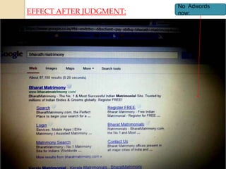 EFFECT AFTER JUDGMENT:

No Adwords
now:

 