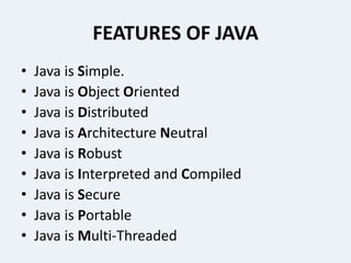 Presentation on Core java | PPT
